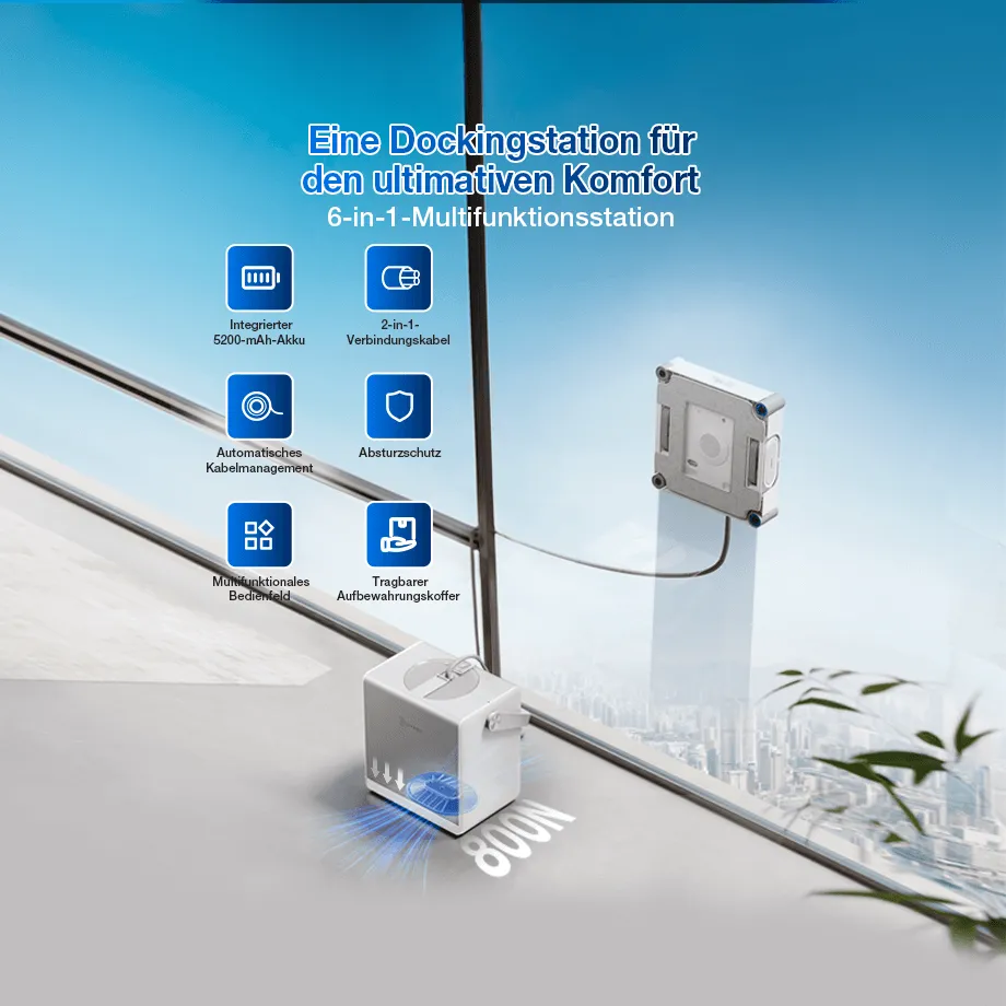 Ecovacs Winbot W2S Omni Abmessungen Dockingstation