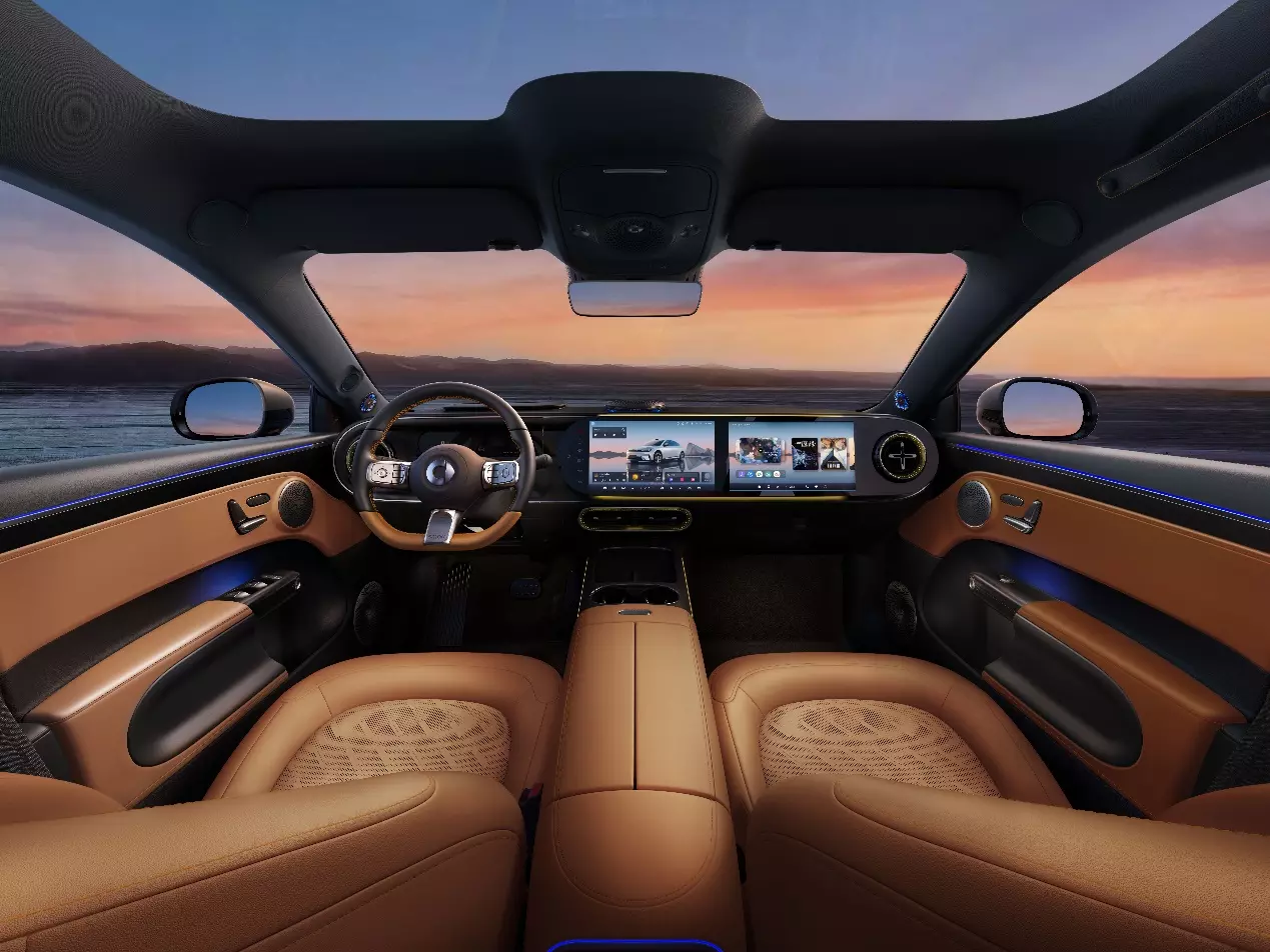 Smart #6 EHD Innenraum – digitales Cockpit mit drei Displays und ausfahrbarem Lautsprecher
