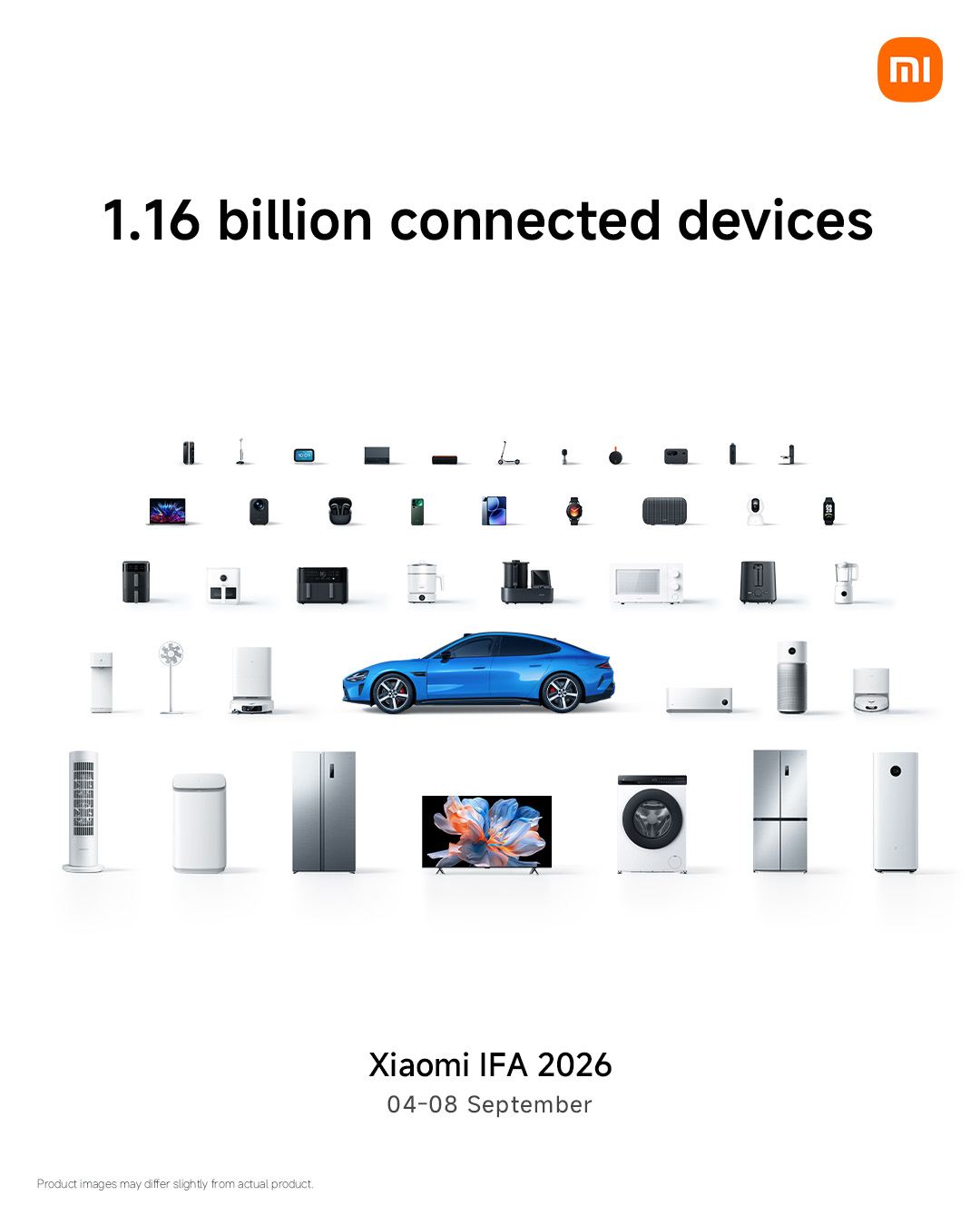 IFA 2026 Berlin – Xiaomi-Messestand mit Elektroauto SU7 und vernetztem Ökosystem