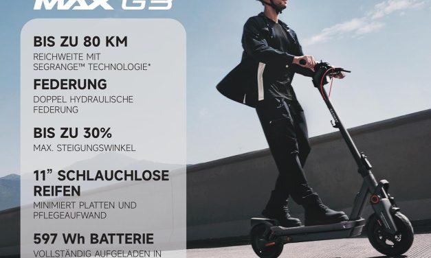 Segway Max G3 Pro D: 899 Wh, 100 km & Preis